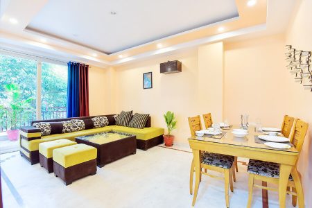 2 BHK Living room of service apartments near medants hospital gurgaon