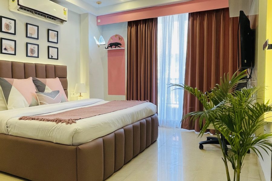 Bedroom View of Bedchambers Service Apartment Sector 38 Gurgaon