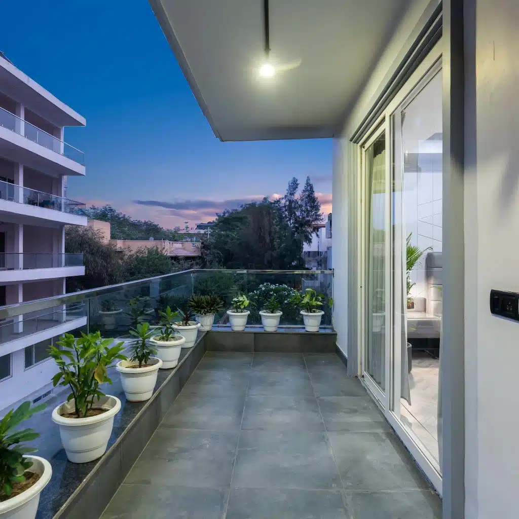 Balcony of Executive Apartment Service apartment in gurgaon, Mg Road