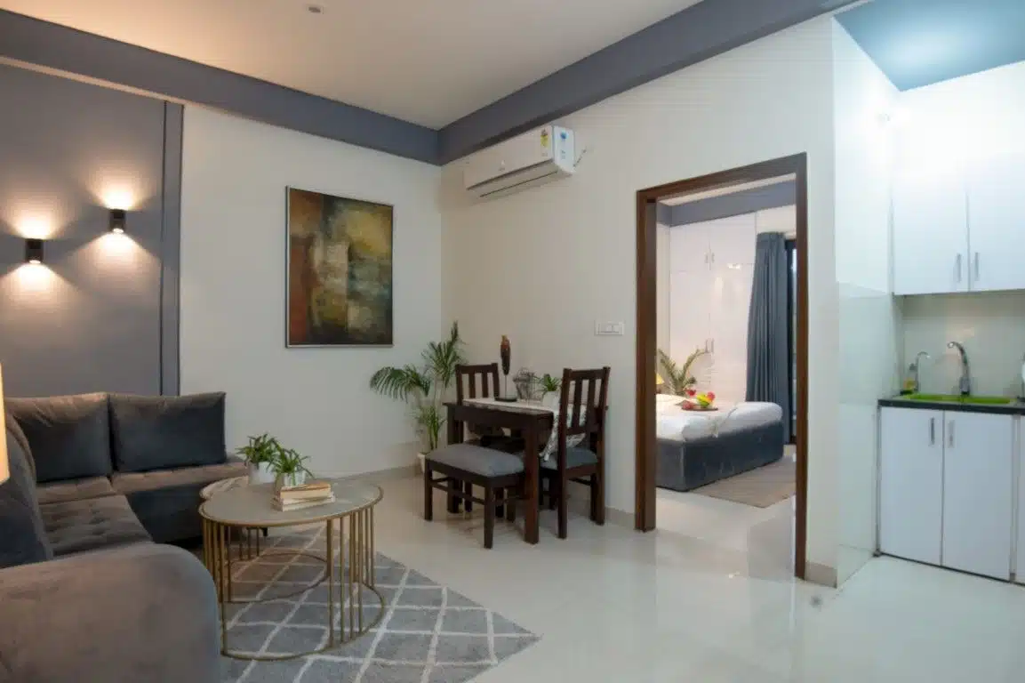 Dining Area of Service Apartment in medanta hospital, Gurgaon