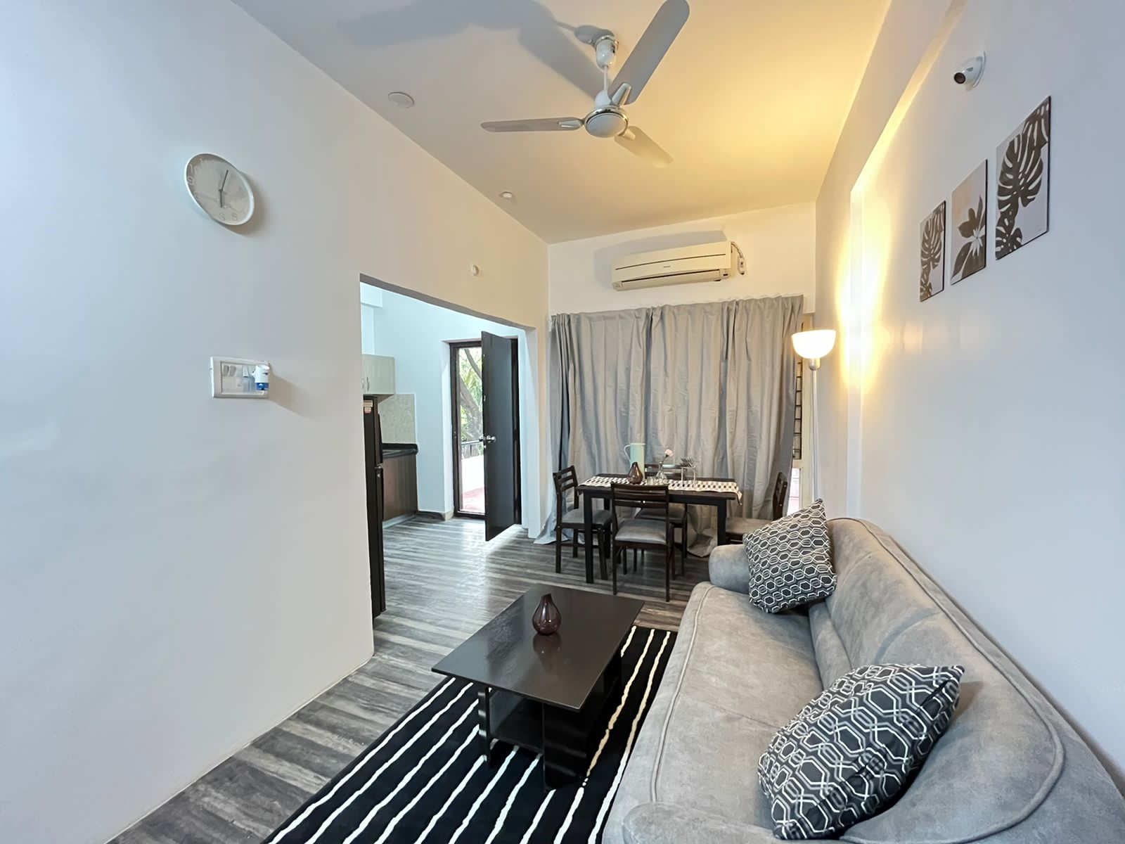Living Area, 1 Bhk service apartment with balcony (Jubilee Hills)