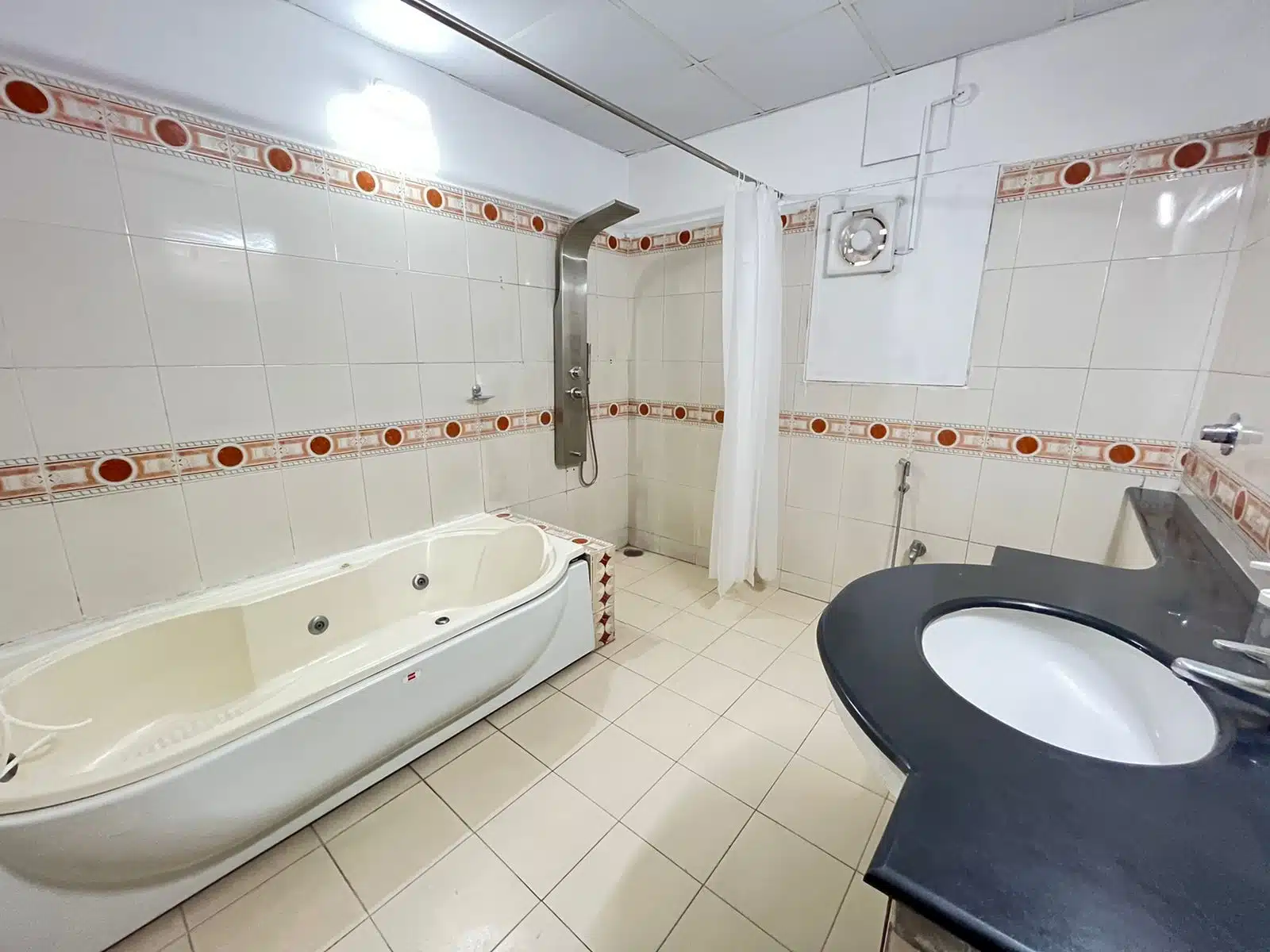 Bathtub, 1 BHK Service apartment with Bathtub & Balcony