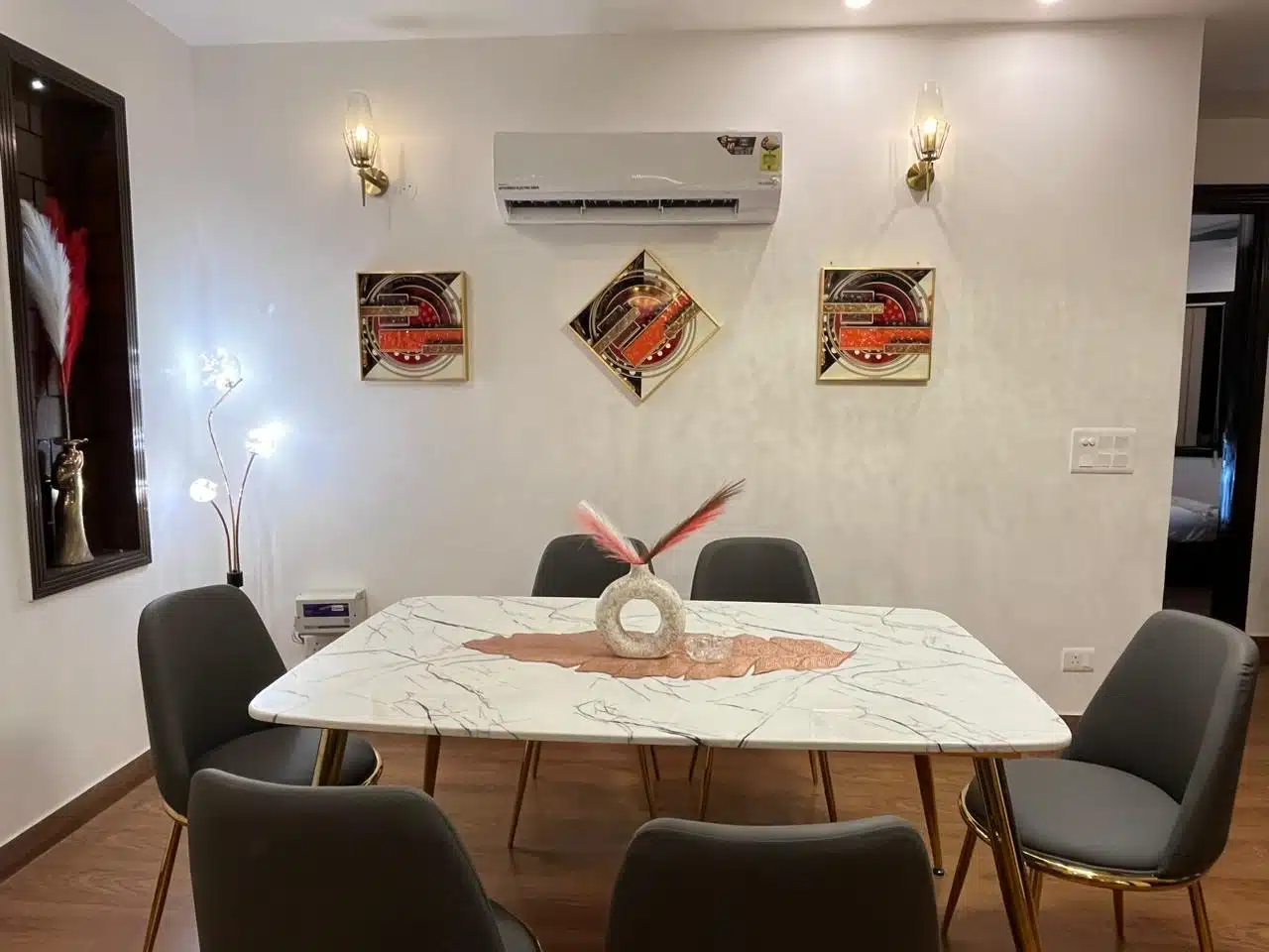 3 BHK Bechambers Service Apartment, South Ex, Dining table 2