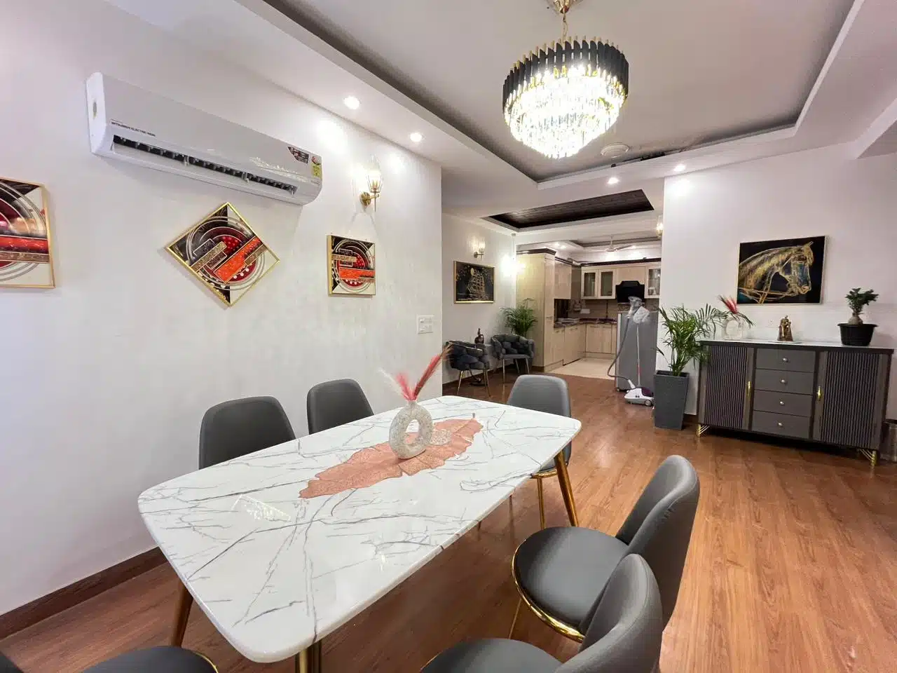 3 BHK Bechambers Service Apartment, South Ex, Dining Table 1